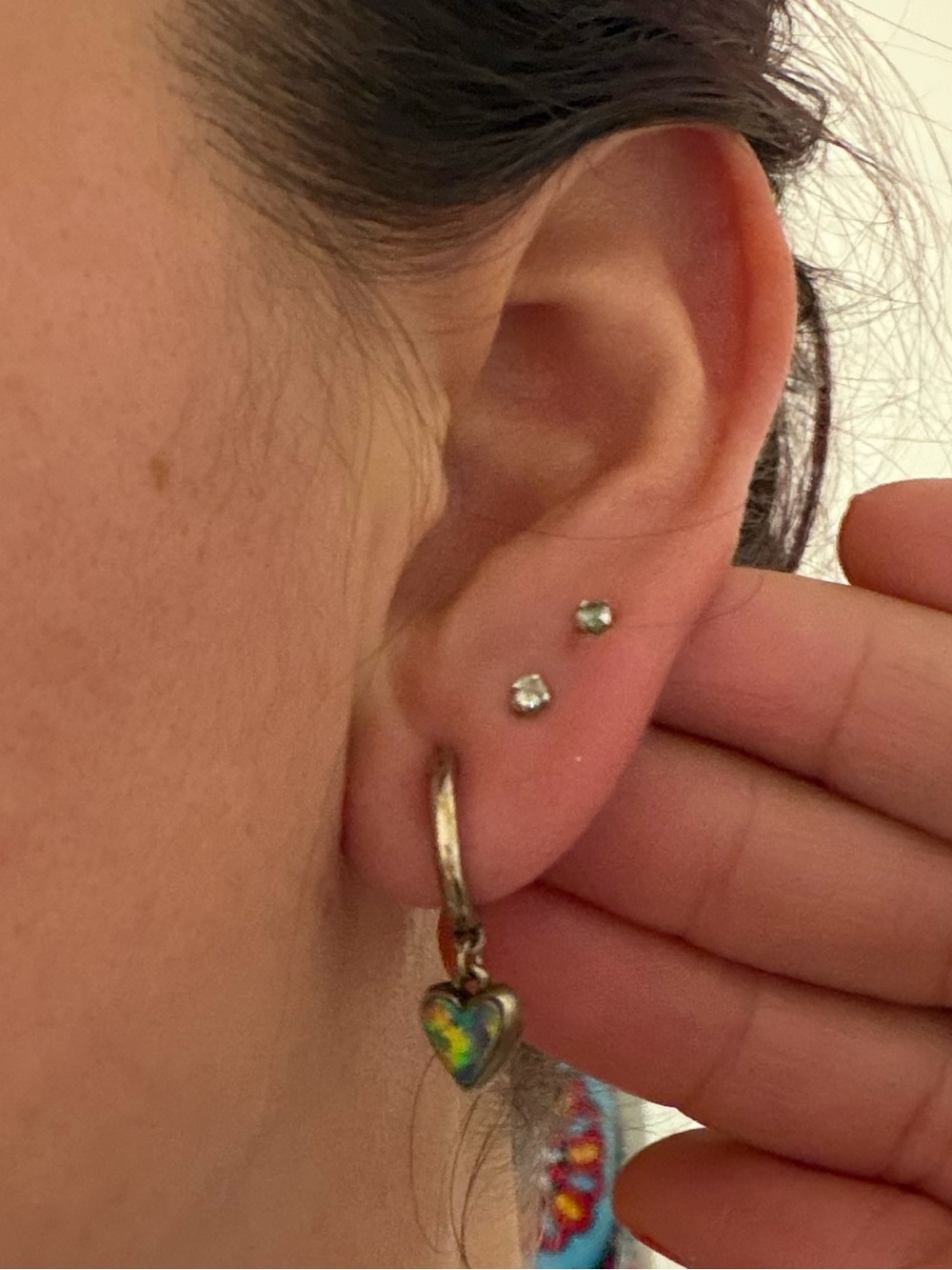 Green Opal James Avery Dangles Silver 925